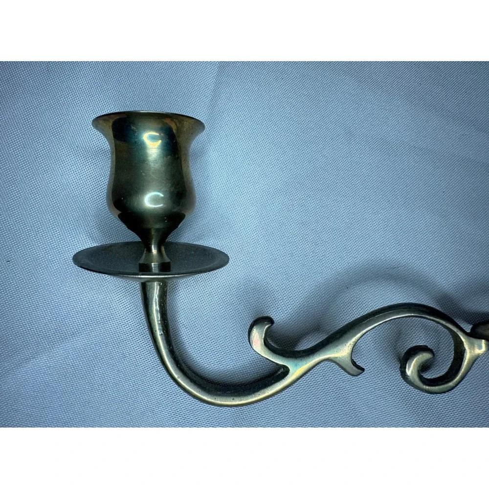 Vintage Brass 5 Light Candelabra 15 Inch Tall 5 Candle Holder Made in Thailand